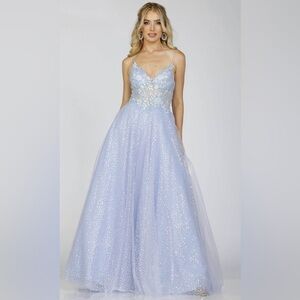 NWT: Terani Couture 231P0101 - Sleeveless A-line Sequined Gown🪻